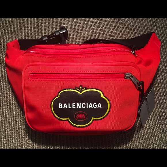 Balenciaga Explorer Red Nylon Belt Bag|Fanny Pack - Picture 1 of 11